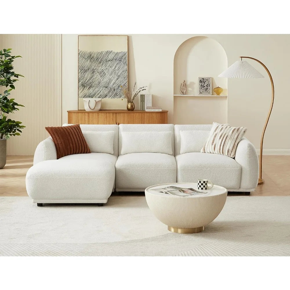 Luxury Modern Modular Bouclé Sectional Sofa – Flexible Layout, Deep Comfort & Stylish Design