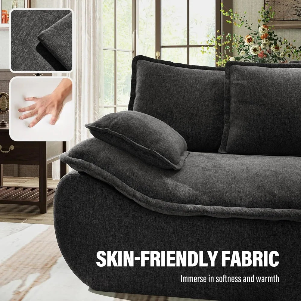 Ultra-Plush Deep Seat Cloud Loveseat – Modern Cozy Sofa with Memory Foam Comfort