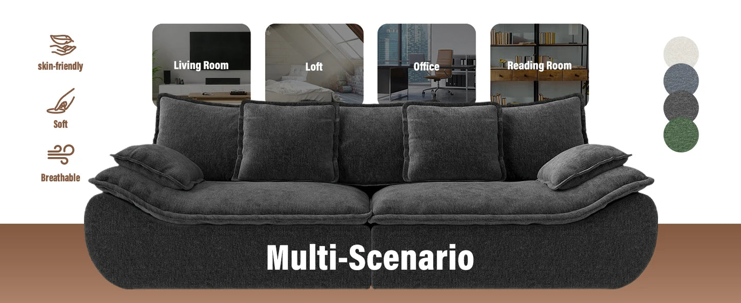 Ultra-Plush Deep Seat Cloud Loveseat – Modern Cozy Sofa with Memory Foam Comfort