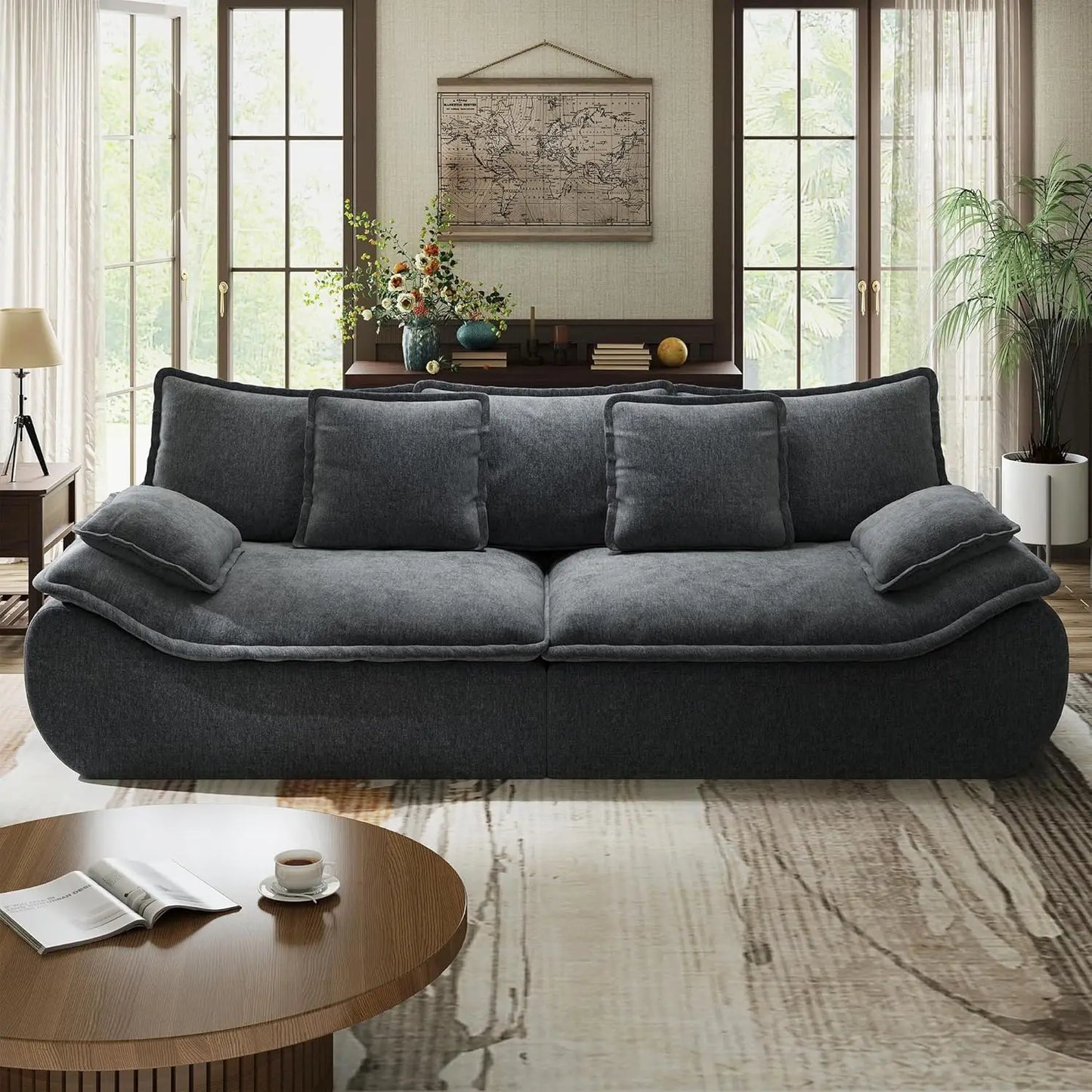 Ultra-Plush Deep Seat Cloud Loveseat – Modern Cozy Sofa with Memory Foam Comfort