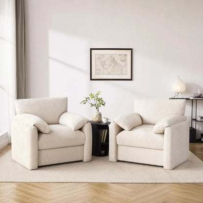 Ultra-Comfort Oversized Modern Accent Chair – Plush Chenille, Deep Cushion Seating