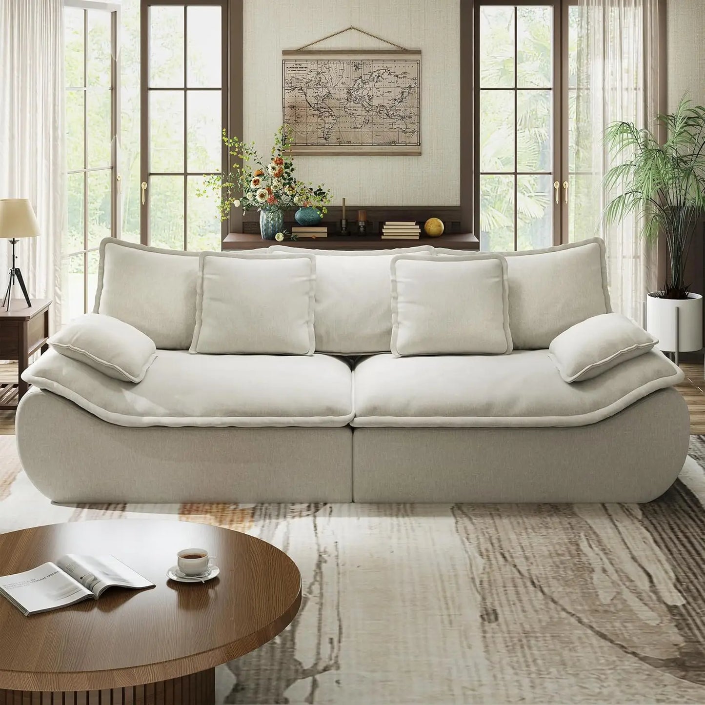 Ultra-Plush Deep Seat Cloud Loveseat – Modern Cozy Sofa with Memory Foam Comfort