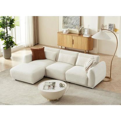 Luxury Modern Modular Bouclé Sectional Sofa – Flexible Layout, Deep Comfort & Stylish Design
