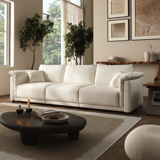 98.5” Modern Cloud Sofa – Deep-Seat Modular Comfort with Minimalist Luxury