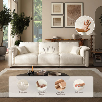 98.5” Modern Cloud Sofa – Deep-Seat Modular Comfort with Minimalist Luxury